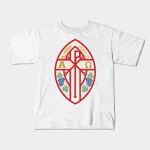 Monogram of Jesus Christ - Chrismon Kids T-Shirt by Reformer